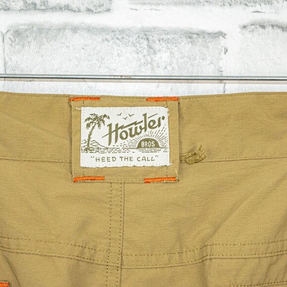 HOWLER BROS Horizon Hybrid Pants in Khaki tan Nylon Men's Size XL - Picture 2 of 9